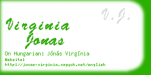 virginia jonas business card